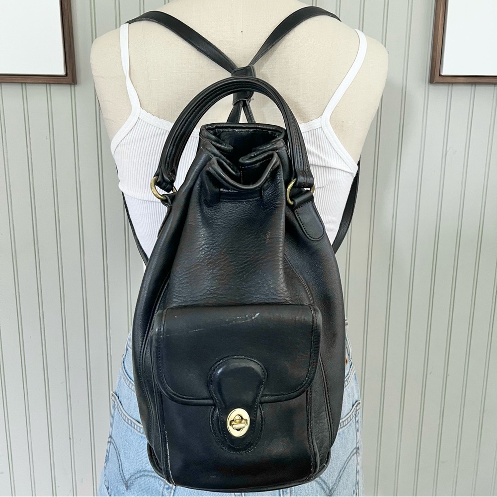 Coach Vintage 1995 Sling Backpack Daypack #9992 Black